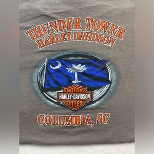 Harley-Davidson Thunder Tower, Columbia, SC Grey Short Sleeve Tshirt.